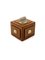 Set da fumo con posacenere, accendino e scatola per sigari in pergamena, legno e ottone, Francia, anni '50, set di 3, Immagine 18