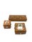 Smoking Set with Ashtray, Table Lighter and Cigars Box in Parchment, Wood and Brass, France, 1950s, Set of 3, Image 29