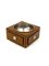 Smoking Set with Ashtray, Table Lighter and Cigars Box in Parchment, Wood and Brass, France, 1950s, Set of 3, Image 22