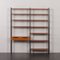 Scandinavian Free Standing Wall Unit in Teak with Small Desk by Ollie Borg for Asko, Finland, 1960s 4