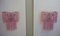 Apliques de pared de tubo de cristal de Murano con tubos de vidrio rosa. Juego de 2, Imagen 10