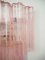 Applique da parete Tube in vetro di Murano con tubi in vetro rosa, set di 2, Immagine 2