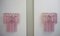 Apliques de pared de tubo de cristal de Murano con tubos de vidrio rosa. Juego de 2, Imagen 1