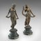 Antike französische Tugendfiguren aus Bronze, 1890, 2er Set 1