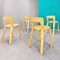 Modell 66 Stühle aus gebogener Birke von Alvar Aalto für Artek, 1970er, 4er Set 2
