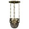 Antique Hanging Lamp in Brass and Glass, 1908 1