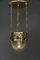 Antique Hanging Lamp in Brass and Glass, 1908, Image 18