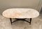 Tavolo ovale con base in legno e ripiano in marmo attribuito a Guglielmo Ulrich, Italia, anni '50, Immagine 5