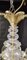 Lámpara de araña de cristal de Murano dorado, años 80, Imagen 7