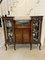 Large Antique Victorian Mahogany Inlaid Display Cabinet, 1870s 2