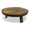 Oak Brutalist Coffee Table with Adzed Top, 1960s 1