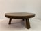 Oak Brutalist Coffee Table with Adzed Top, 1960s 3