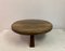Oak Brutalist Coffee Table with Adzed Top, 1960s, Image 7