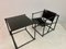 Black Leather FM62 Chair and Table for Pastoe by Radboud Van Beekum, 1980s, Set of 2, Image 5