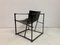 Mesa y silla FM62 de cuero negro para Pastoe de Radboud Van Beekum, años 80. Juego de 2, Imagen 3