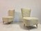 Chaises Pantoufle en Fausse Fourrure, Italie, 1950s, Set de 2 3