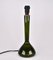 Olive Green Glass Table Lamp by Kastrup Holmegaard 5