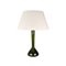 Olive Green Glass Table Lamp by Kastrup Holmegaard 1