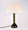 Olive Green Glass Table Lamp by Kastrup Holmegaard 3