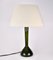 Olive Green Glass Table Lamp by Kastrup Holmegaard 2