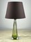 Lámpara de mesa de cristal de plomo de Val Saint Lambert, Bélgica, años 50, Imagen 1