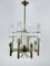 8-Arm Brass and Glass Tube Chandelier from Sciolari, Italy, 1960s 1