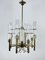 8-Arm Brass and Glass Tube Chandelier from Sciolari, Italy, 1960s, Image 1