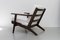 Vintage Danish Oak and Bouclé Ge290 Lounge Chair by Hans J. Wegner for Getama, 1960s, Image 2