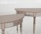 19th Century Gustavian Demi-Lune Tables, Set of 2 2