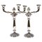 2-Flame Silver Candelabras attributed to Josef Wiederspeck, Vienna, 1840s, Set of 2, Image 1