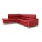 MR 4775 Corner Sofa with Chaise Longue in Red Leather from Musterring 3