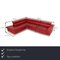 MR 4775 Corner Sofa with Chaise Longue in Red Leather from Musterring 2