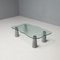 Mesa de centro de mármol gris y vidrio texturizado de Casigliani, años 80, Imagen 6