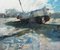 Julian Rowe, Paysage marin de Quicksilver, Peinture à l'huile, 2023 1