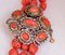 Rose Gold and Silver Necklace with Coral, Rubies and Diamonds, 1950s 3