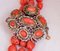 Rose Gold and Silver Necklace with Coral, Rubies and Diamonds, 1950s, Image 3