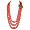 Collier en Or Rose et Argent avec Corail, Rubis et Diamants, 1950s 1