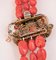 Collana in oro rosa e argento con corallo, rubini e diamanti, anni '50, Immagine 4