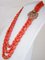 Rose Gold and Silver Necklace with Coral, Rubies and Diamonds, 1950s 2