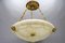 Large Neoclassical Style Alabaster and Bronze Pendant Light, 1890s, Image 6