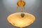 Large Neoclassical Style Alabaster and Bronze Pendant Light, 1890s 4