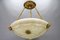 Large Neoclassical Style Alabaster and Bronze Pendant Light, 1890s 10