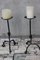 Large Wrought Iron Floor Candleholders, 1940s, Set of 2 10
