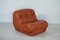 Nuvolone Modular Sofa or Lounge Chairs in Cognac Leather by Rino Maturi for Mimo Padova, 1970s, Set of 3 5