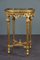 Antique Plant Stand or Side Table in Italian Marble and Gilded Wood 2