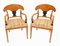 Swedish Biedermeier Armchairs in Satin Birch, 1910s, Set of 2 1