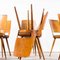 French Mondor Dining Chair in Honey Beech and Bentwood from Baumann, 1960s, Set of 10 9