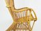 Mid-Century Italian Rattan and Rush Armchair, 1960s 4