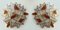 Large Hammered Glass and Gilt Wrought Iron Sconces from Longobard, Italy, 1970s, Set of 2, Image 1