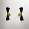 Italian Wall Sconces in Brass and Aluminium, 1950s, Set of 2 3